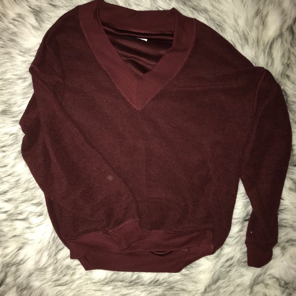 Red slouchy sweater